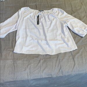 Women's Striped White Top